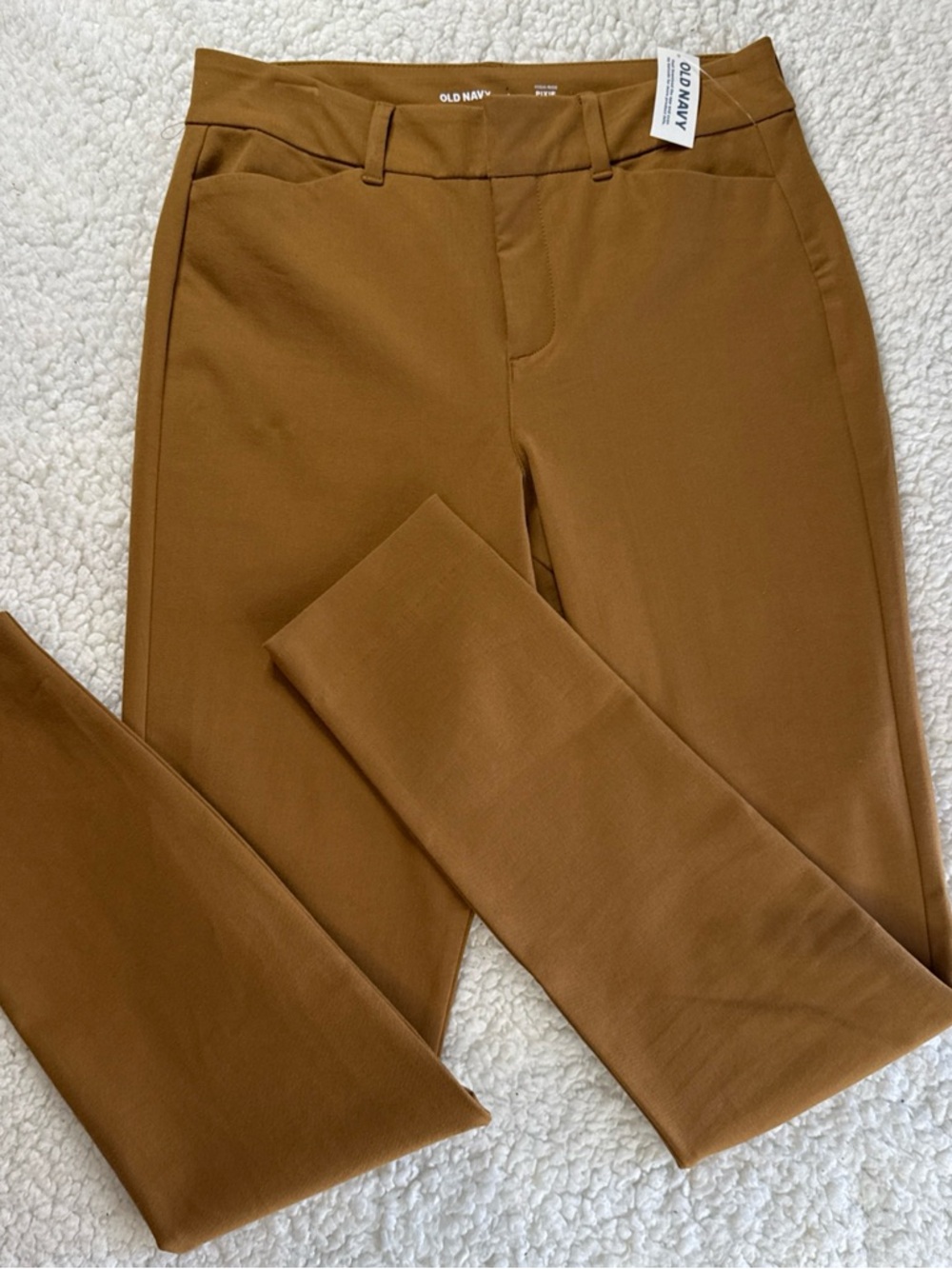 Old Navy Pants Size 4 Womens Brown Stretch Ladies  Pixie High Rise Ankle NWT